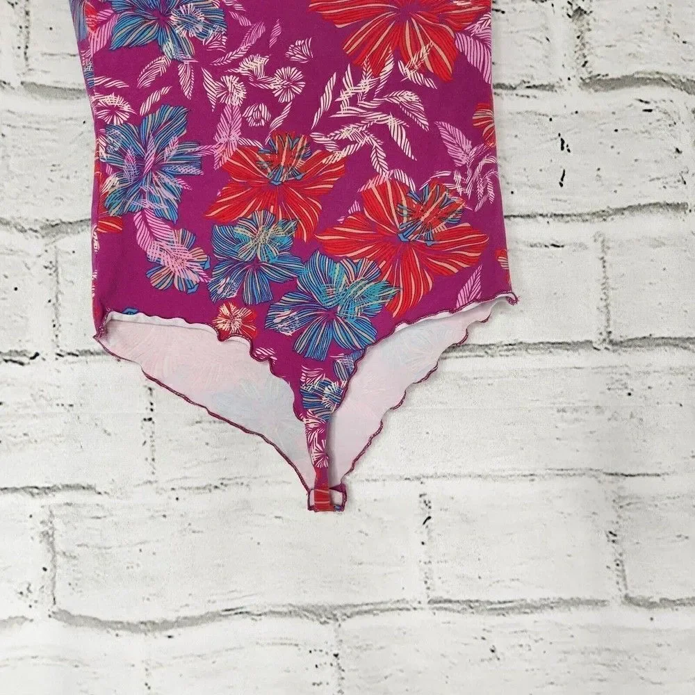Free People Off The Shoulder Printed Bodysuit Floral Womens Small